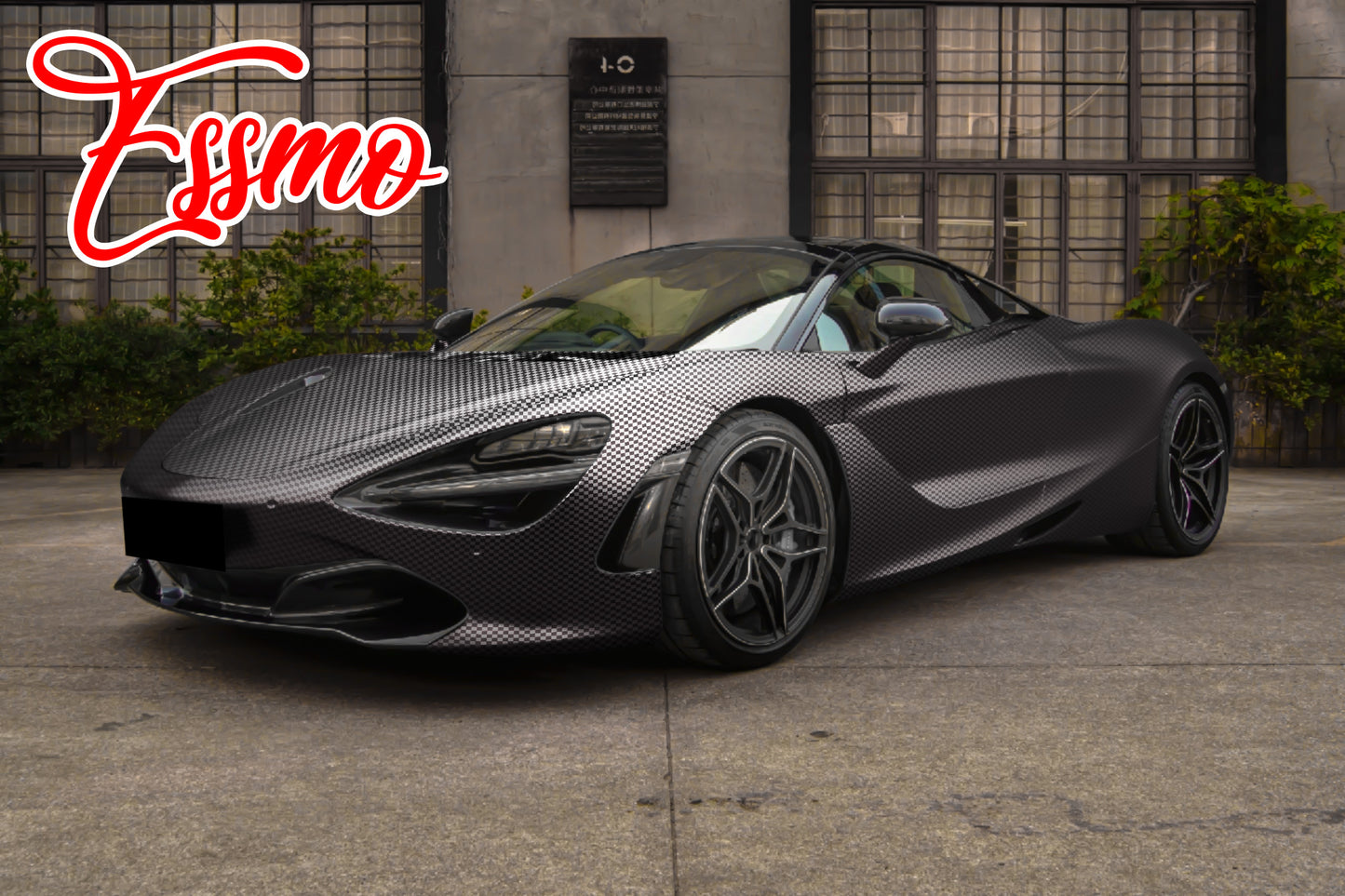PET Chrome Checker Carbon Fiber Satin Gray Vinyl Wrap