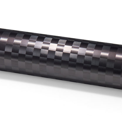 PET Chrome Checker Carbon Fiber Satin Gray Vinyl Wrap