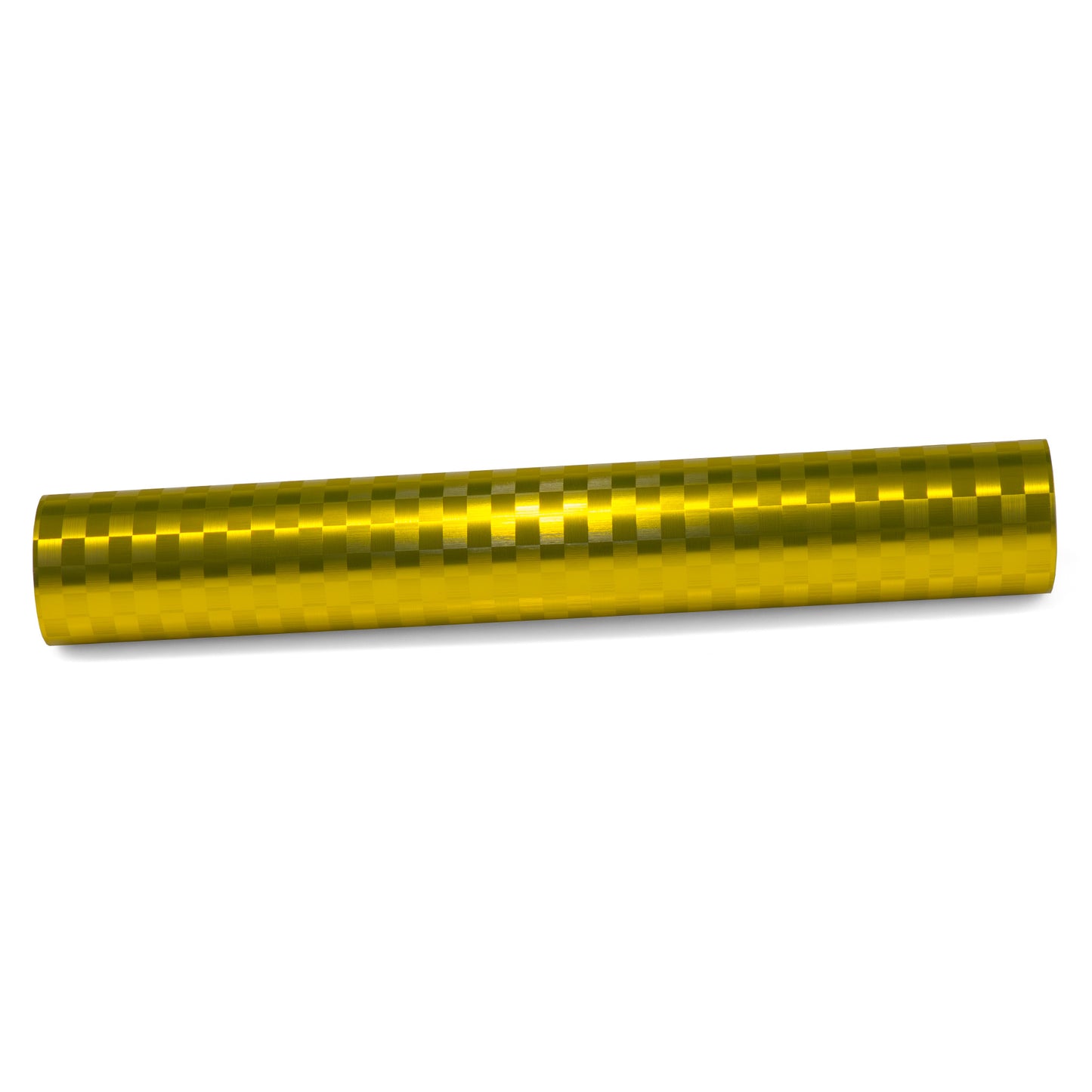 PET Chrome Checker Carbon Fiber Satin Gold Vinyl Wrap