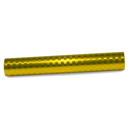 PET Chrome Checker Carbon Fiber Satin Gold Vinyl Wrap