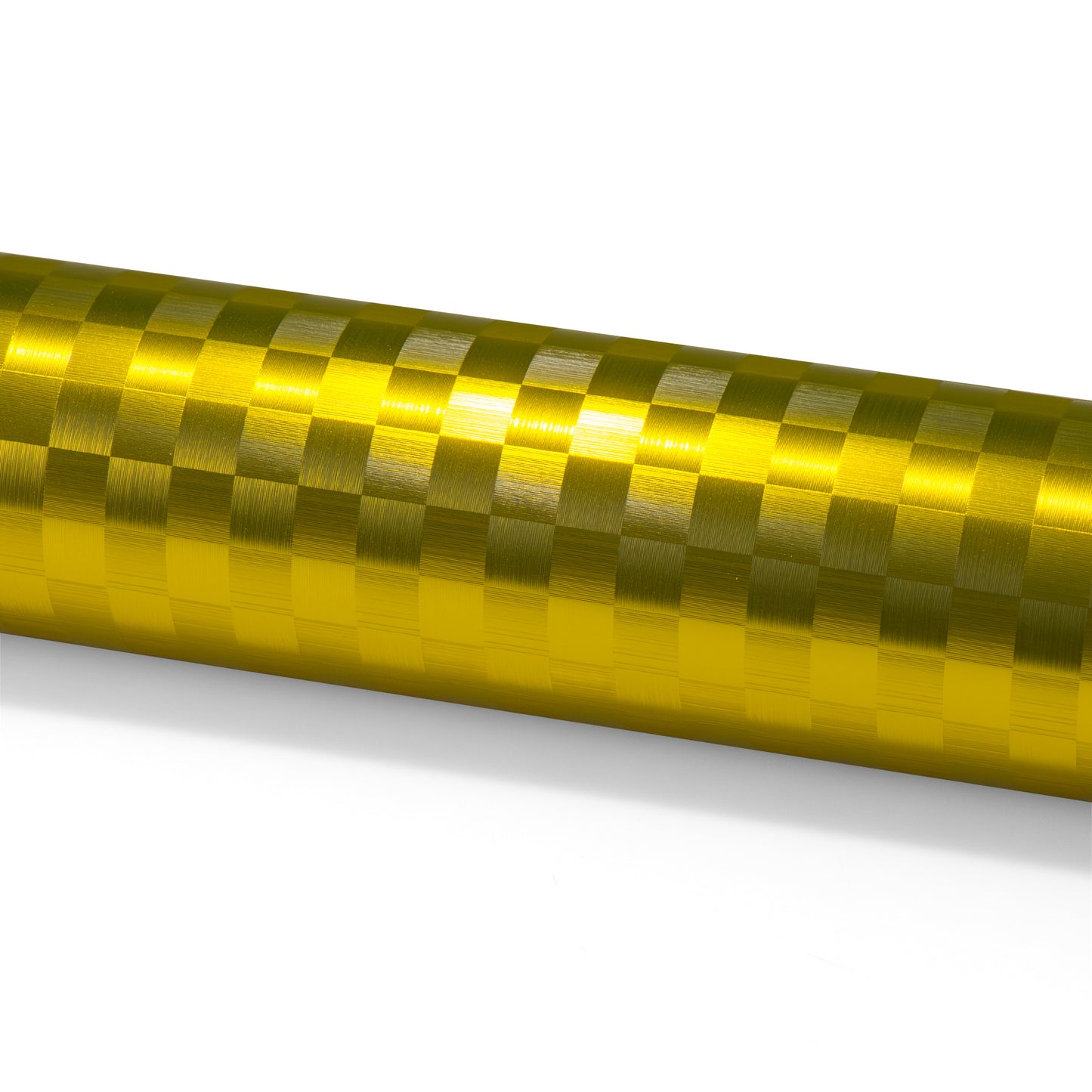 PET Chrome Checker Carbon Fiber Satin Gold Vinyl Wrap