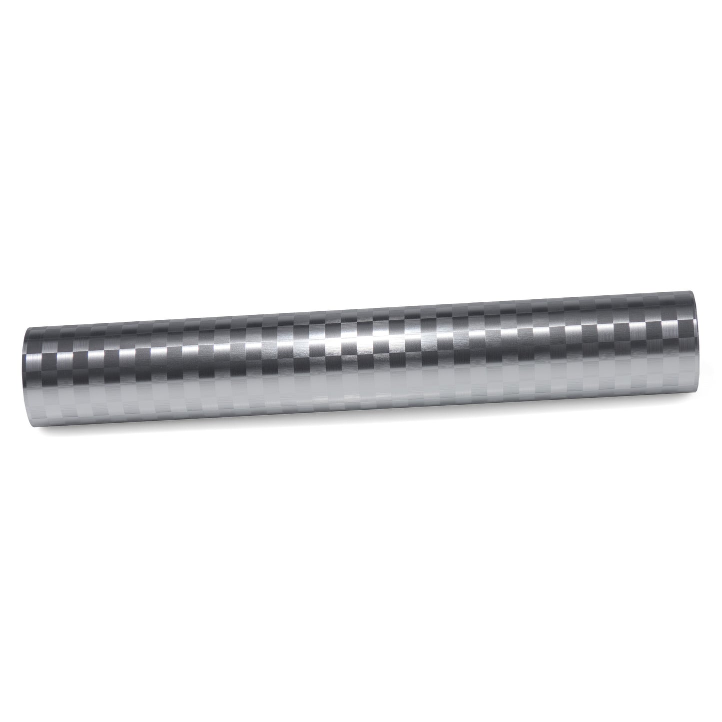 PET Chrome Checker Carbon Fiber Satin Silver Vinyl Wrap