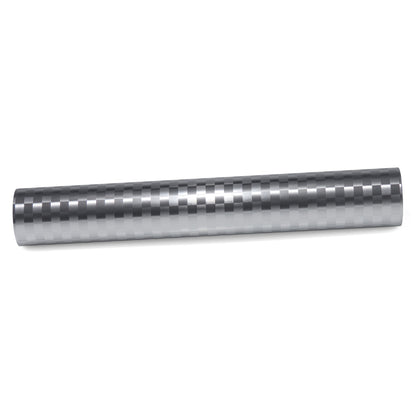 PET Chrome Checker Carbon Fiber Satin Silver Vinyl Wrap