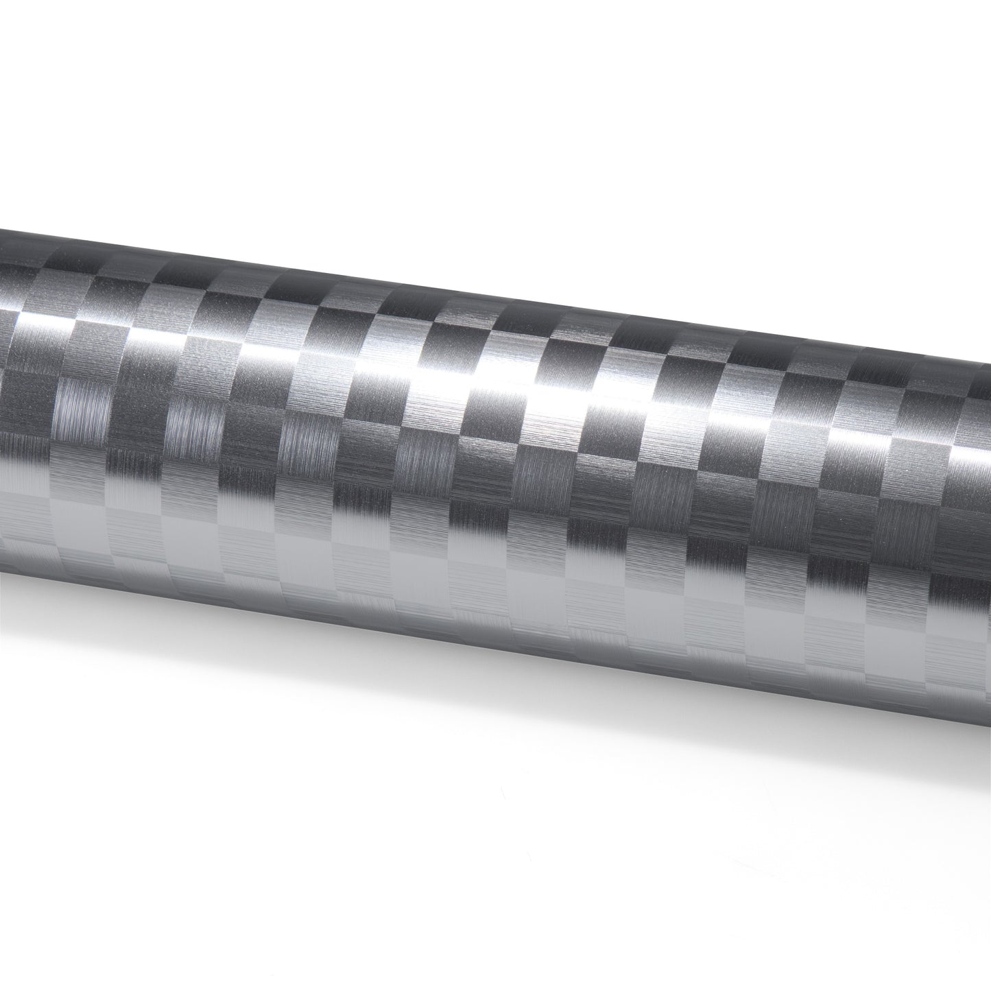 PET Chrome Checker Carbon Fiber Satin Silver Vinyl Wrap