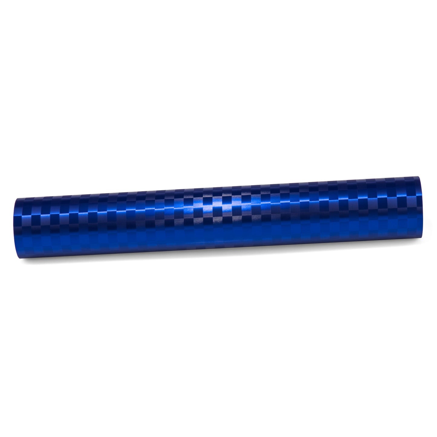 PET Chrome Checker Carbon Fiber Satin Blue Vinyl Wrap