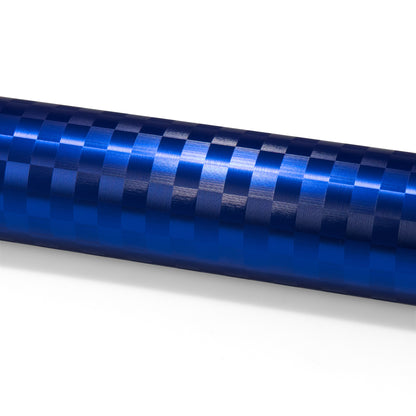 PET Chrome Checker Carbon Fiber Satin Blue Vinyl Wrap