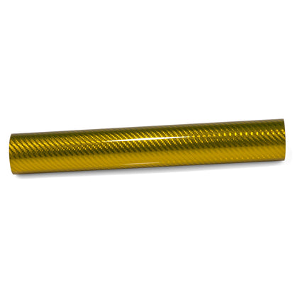 PET Chrome 7D Carbon Fiber Gold Vinyl Wrap