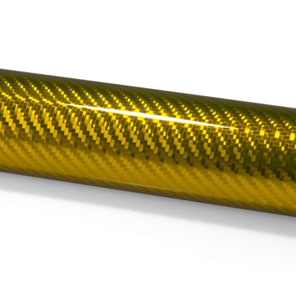 PET Chrome 7D Carbon Fiber Gold Vinyl Wrap