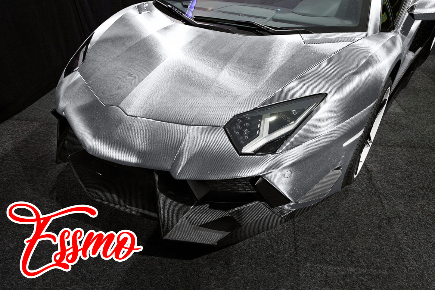 PET Chrome 7D Carbon Fiber Silver Vinyl Wrap