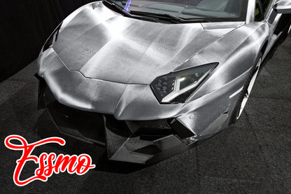 PET Chrome 7D Carbon Fiber Silver Vinyl Wrap