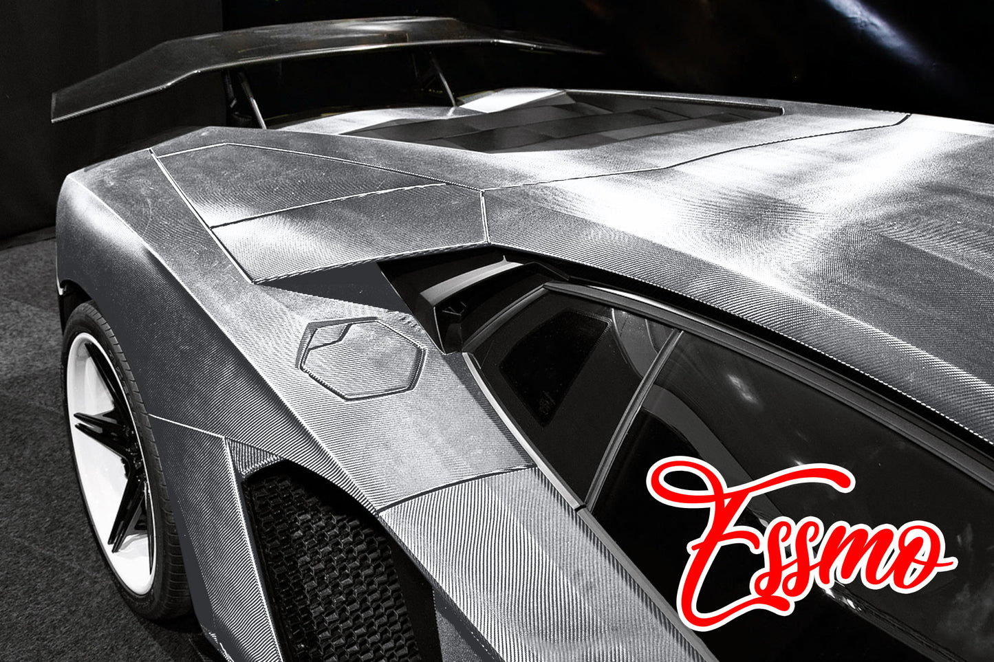 PET Chrome 7D Carbon Fiber Silver Vinyl Wrap