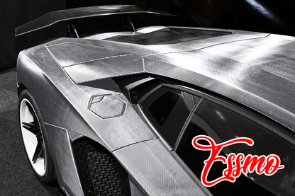 PET Chrome 7D Carbon Fiber Silver Vinyl Wrap