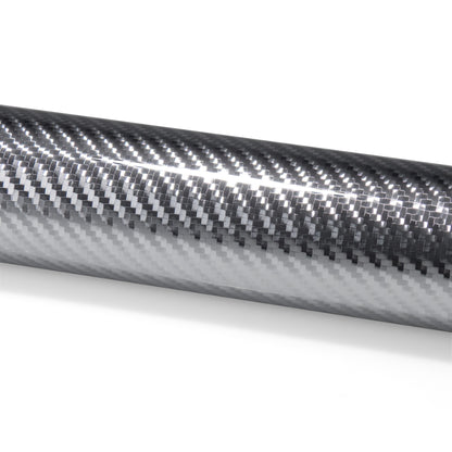 PET Chrome 7D Carbon Fiber Silver Vinyl Wrap