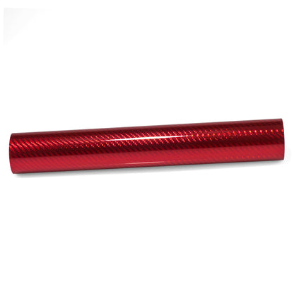 PET Chrome 7D Carbon Fiber Red Vinyl Wrap