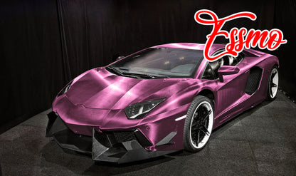 PET Chrome 7D Carbon Fiber Pink Vinyl Wrap