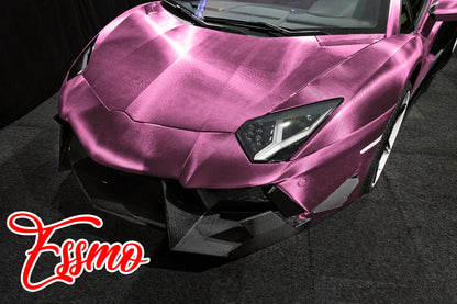 PET Chrome 7D Carbon Fiber Pink Vinyl Wrap