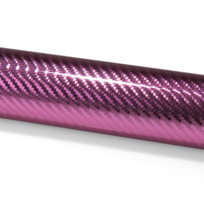 PET Chrome 7D Carbon Fiber Pink Vinyl Wrap