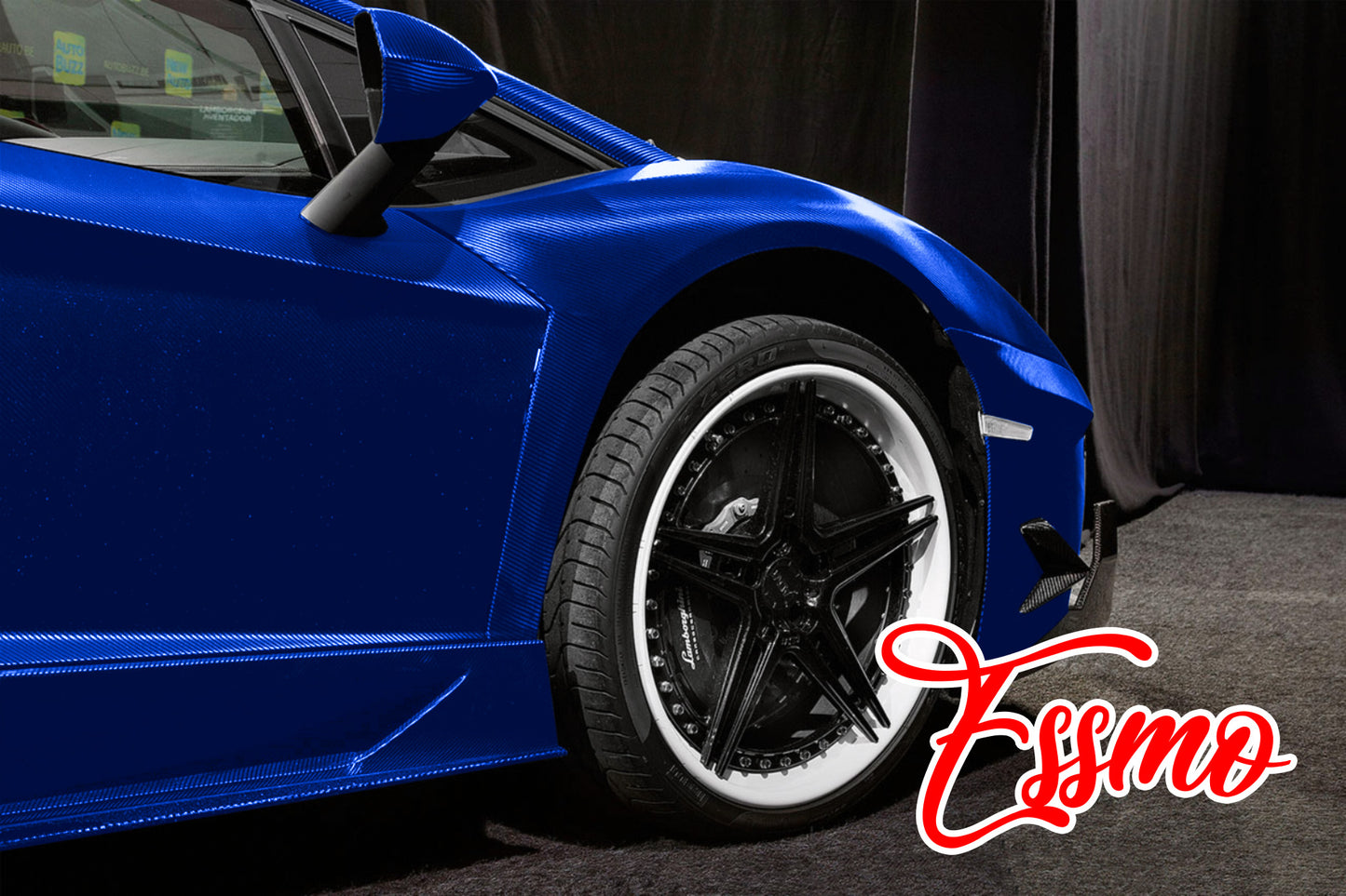 PET Chrome 7D Carbon Fiber Blue Vinyl Wrap