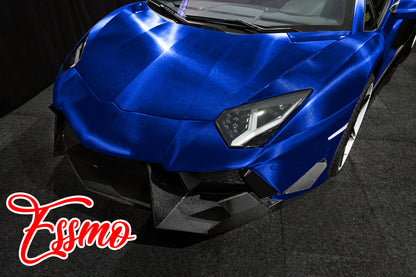PET Chrome 7D Carbon Fiber Blue Vinyl Wrap