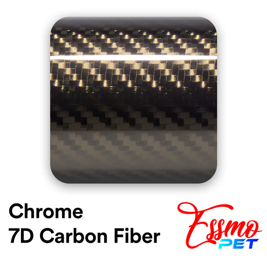 PET Chrome 7D Carbon Fiber Gray Vinyl Wrap
