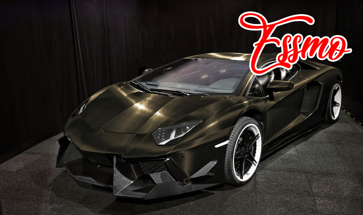 PET Chrome 7D Carbon Fiber Gray Vinyl Wrap