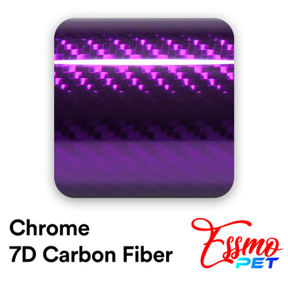 PET Chrome 7D Carbon Fiber Purple Vinyl Wrap