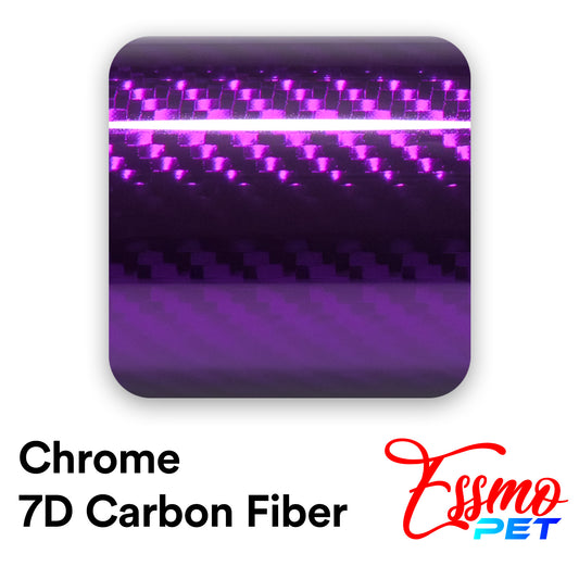 PET Chrome 7D Carbon Fiber Purple Vinyl Wrap