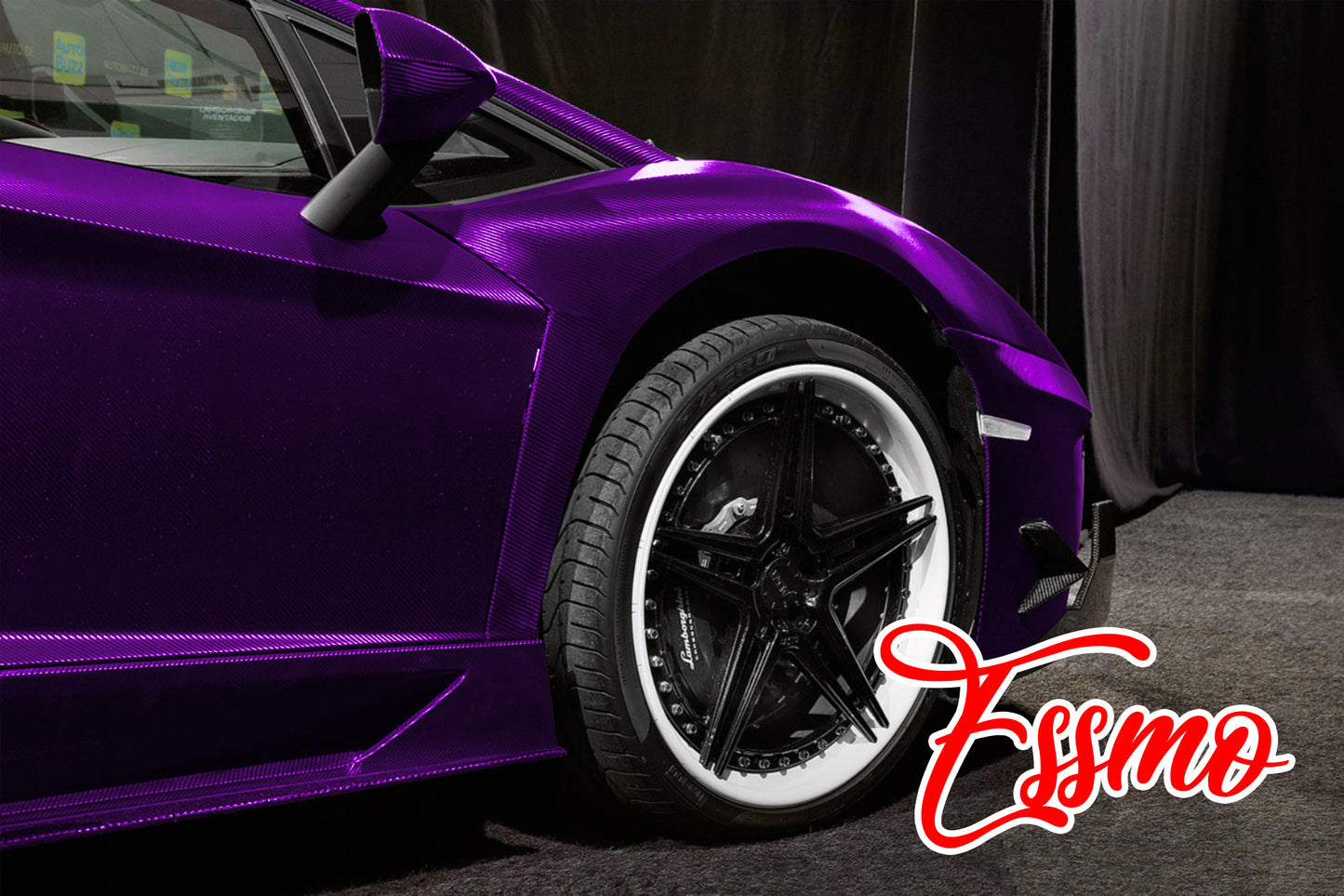 PET Chrome 7D Carbon Fiber Purple Vinyl Wrap