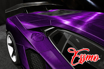 PET Chrome 7D Carbon Fiber Purple Vinyl Wrap