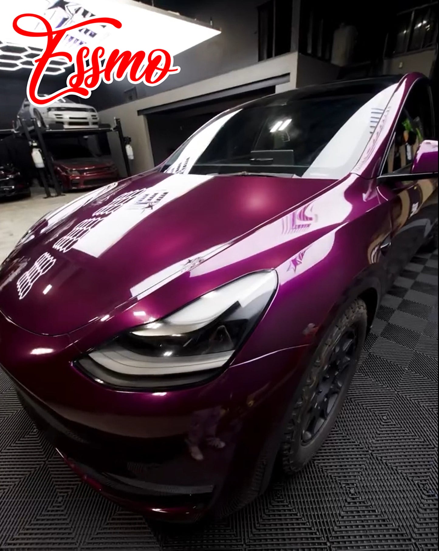 PET Super Gloss Metallic Rubellite Purple Vinyl Wrap
