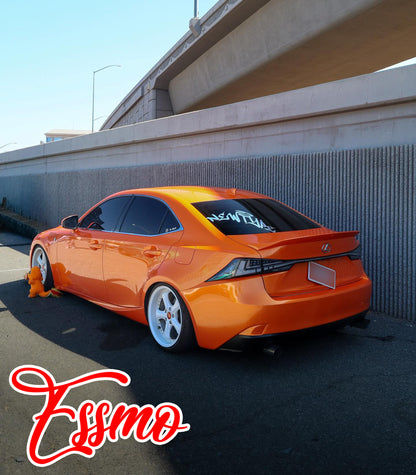 PET Super Gloss Metallic Flame Orange Vinyl Wrap