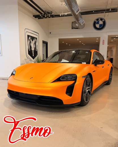 Matte Metallic Shiny Orange Dry Apply PPF TPU Paint Protection Film