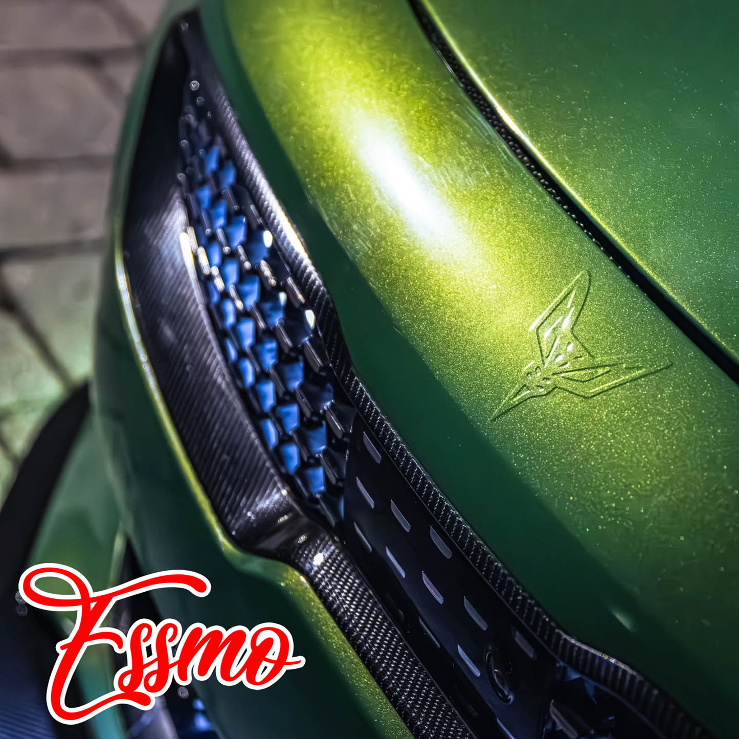 PET Galaxy Dust Gloss Emerald Green Color Shift Vinyl Wrap