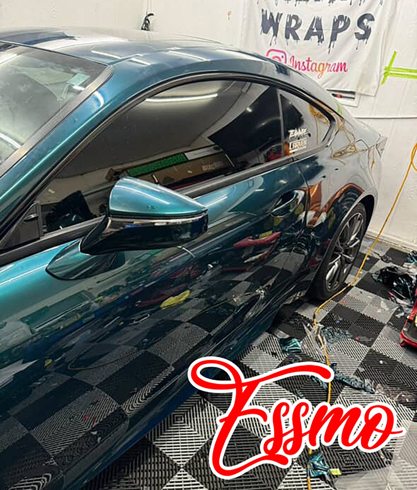 PET Super Gloss Metallic Dark British Green Vinyl Wrap