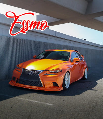 PET Super Gloss Metallic Flame Orange Vinyl Wrap