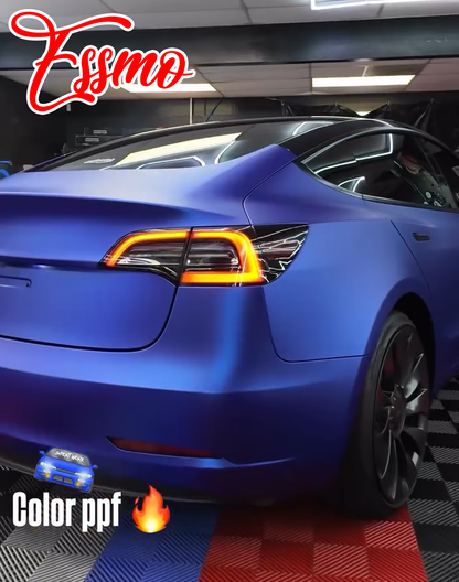 Matte Metallic Cobalt Blue Dry Apply PPF TPU Paint Protection Film