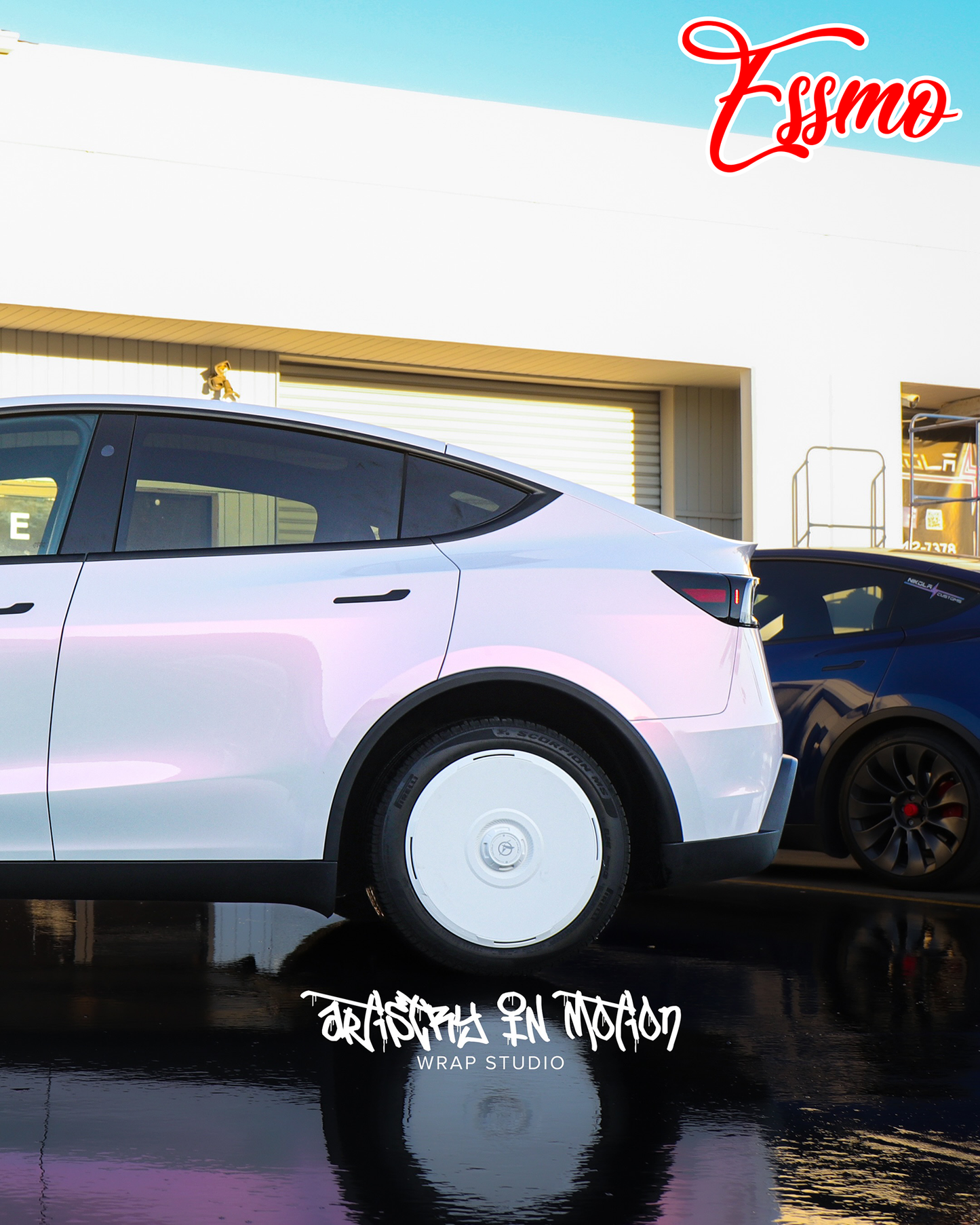 PET Space Candy Gloss Silver Pink Vinyl Wrap