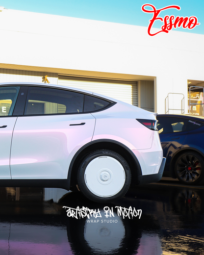 PET Space Candy Gloss Silver Pink Vinyl Wrap