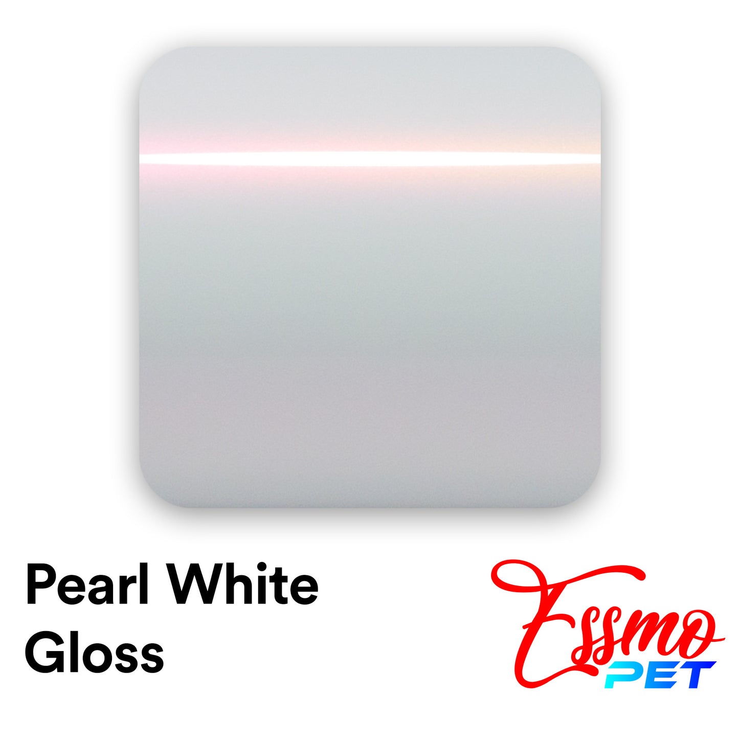 PET Pearl White Gloss White Red Vinyl Wrap