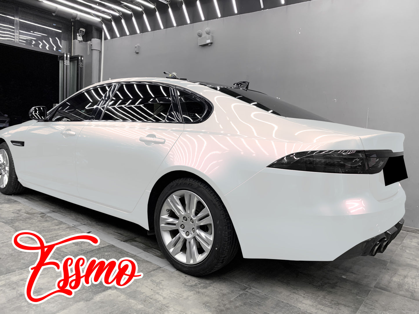PET Pearl White Gloss White Red Vinyl Wrap