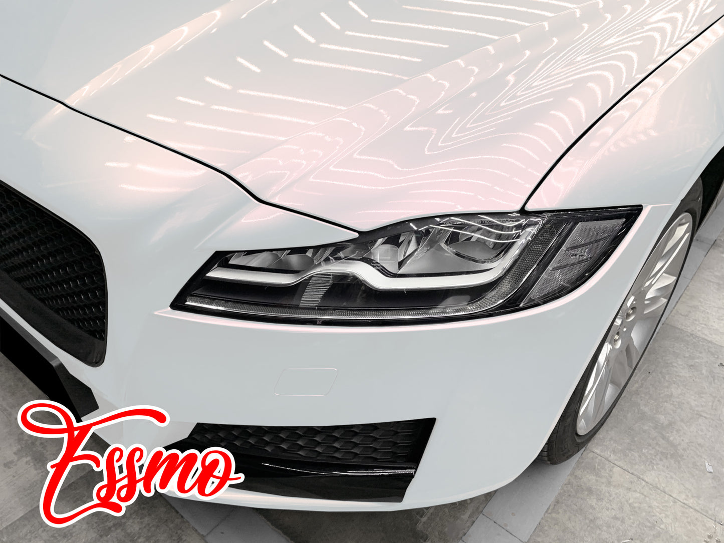 PET Pearl White Gloss White Red Vinyl Wrap