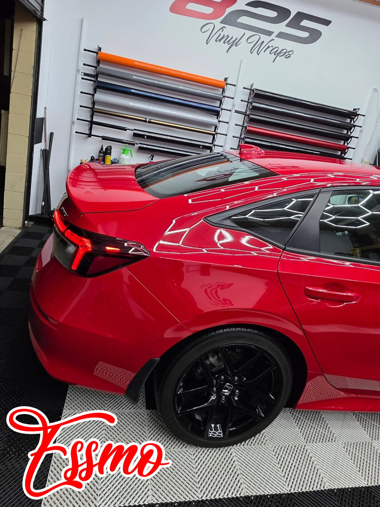 PET Super Gloss Cherry Red Vinyl Wrap
