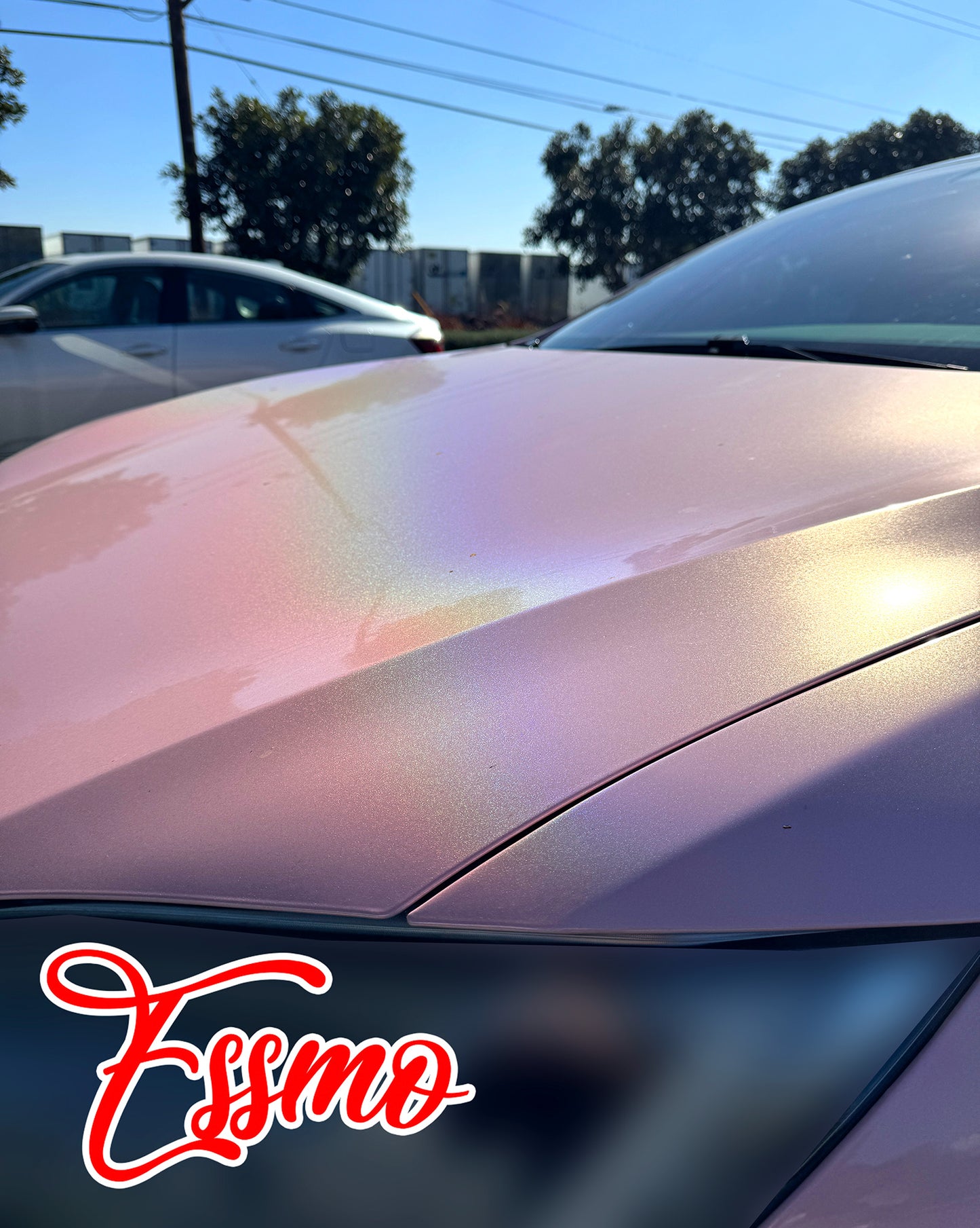 PET Laser Flip Gloss Pink Vinyl Wrap