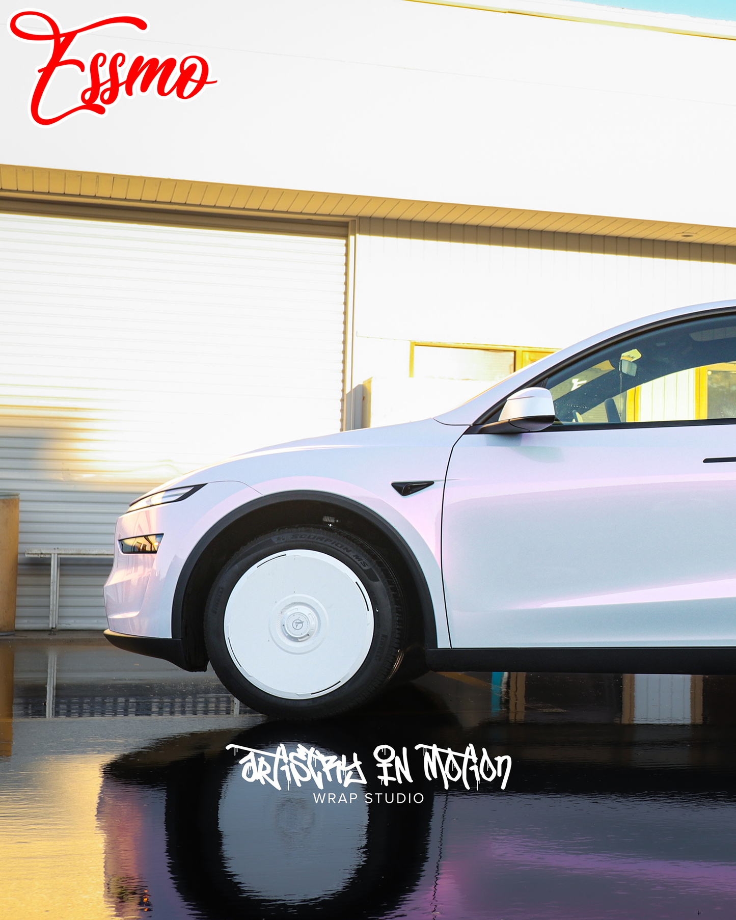 PET Space Candy Gloss Silver Pink Vinyl Wrap