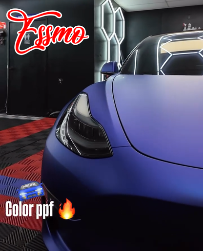 Matte Metallic Cobalt Blue Dry Apply PPF TPU Paint Protection Film