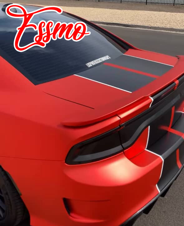 PET Romance Chrome Flame Red Vinyl Wrap