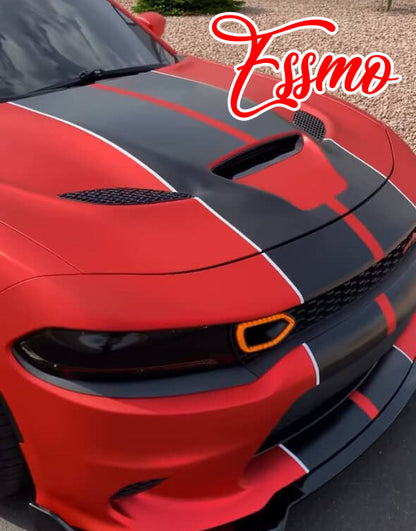 PET Romance Chrome Flame Red Vinyl Wrap