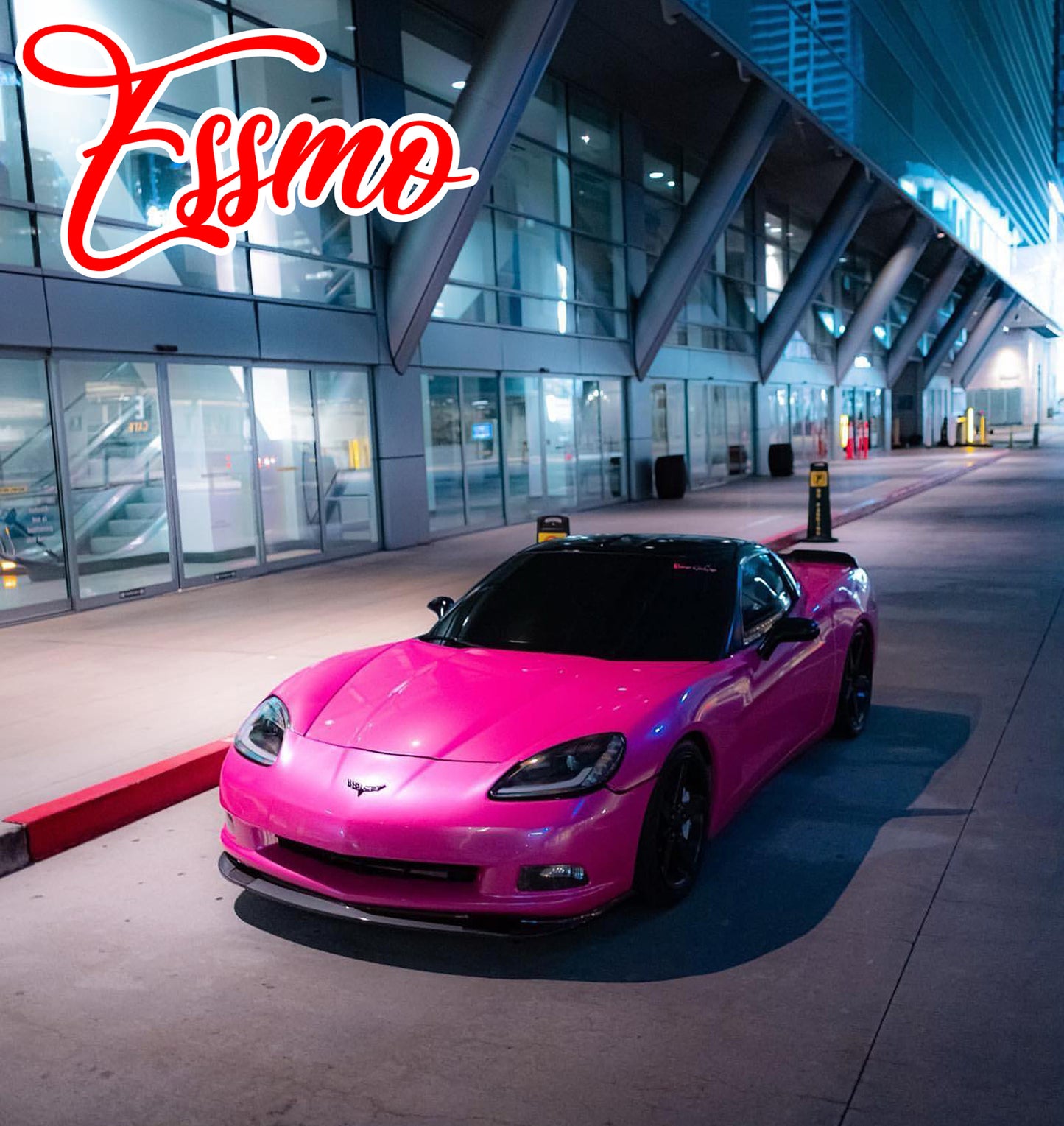 PET Super Gloss Metallic Rose Red Vinyl Wrap