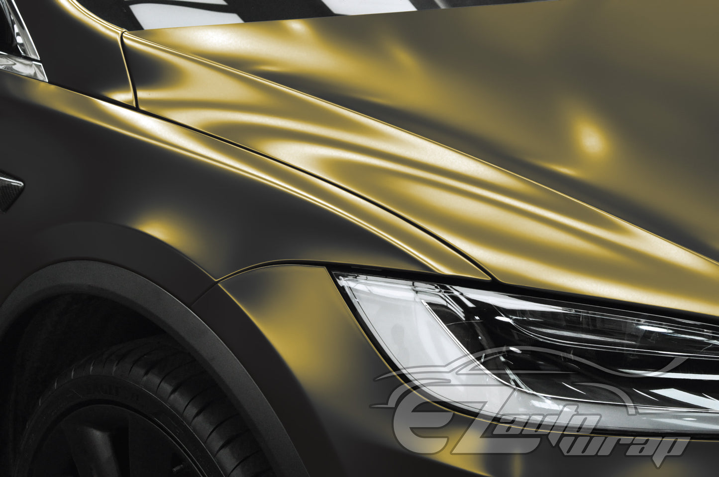 Matte Metallic Satin Pearl Bond Gold Vinyl Wrap