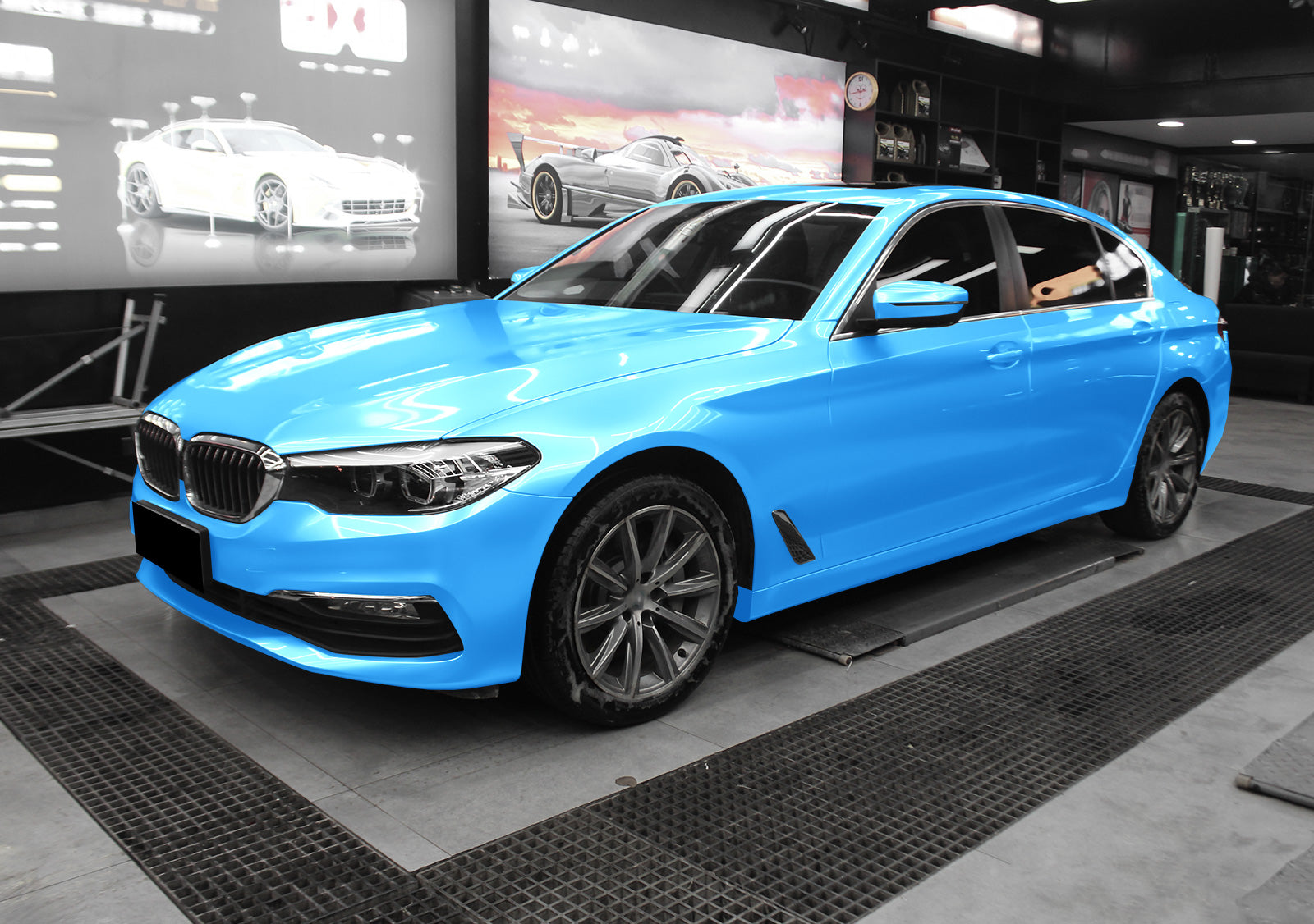 High Gloss Marina Blue Vinyl Wrap – Essmovinyl